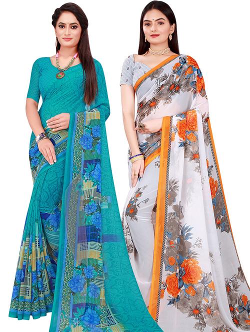 women's saree combo with blouse - 18501797 -  Standard Image - 0