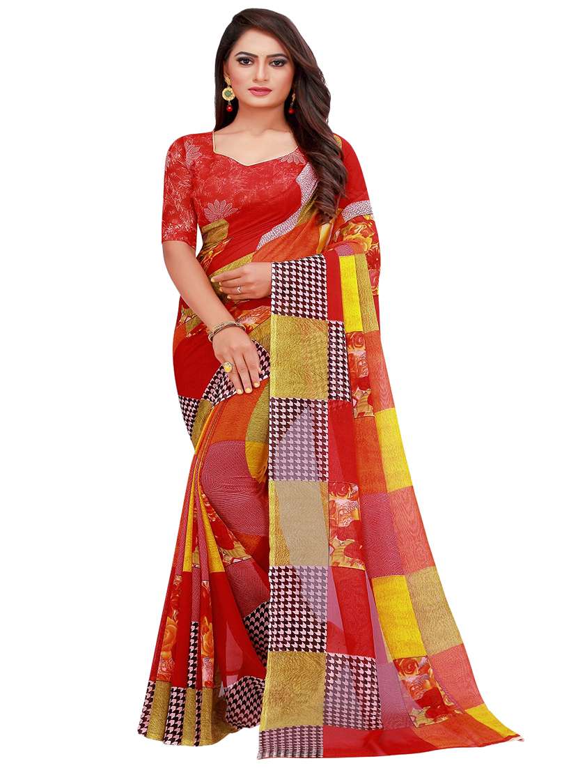 women's saree combo with blouse - 18501856 -  Standard Image - 3