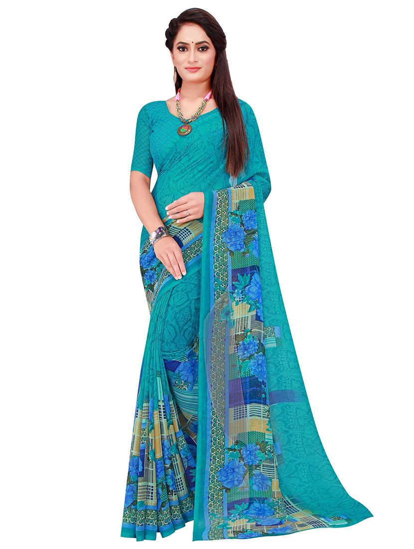 women's saree combo with blouse - 18501861 - Standard Image - 3