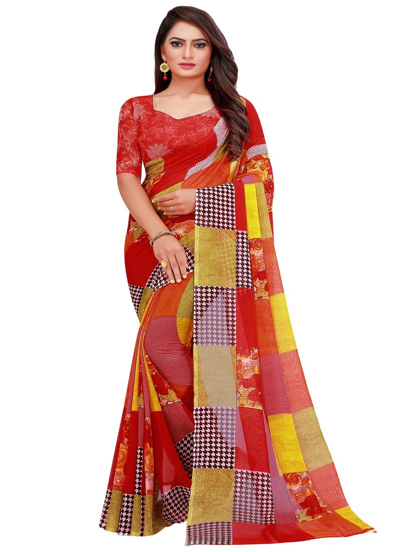 women's saree combo with blouse - 18501872 - Standard Image - 3