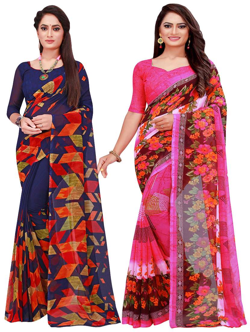 women's saree combo with blouse