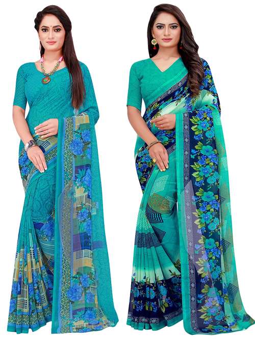 women's saree combo with blouse - 18501925 -  Standard Image - 0