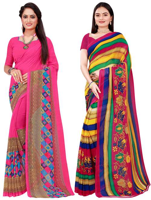 women's saree combo with blouse - 18501979 - Standard Image - 0