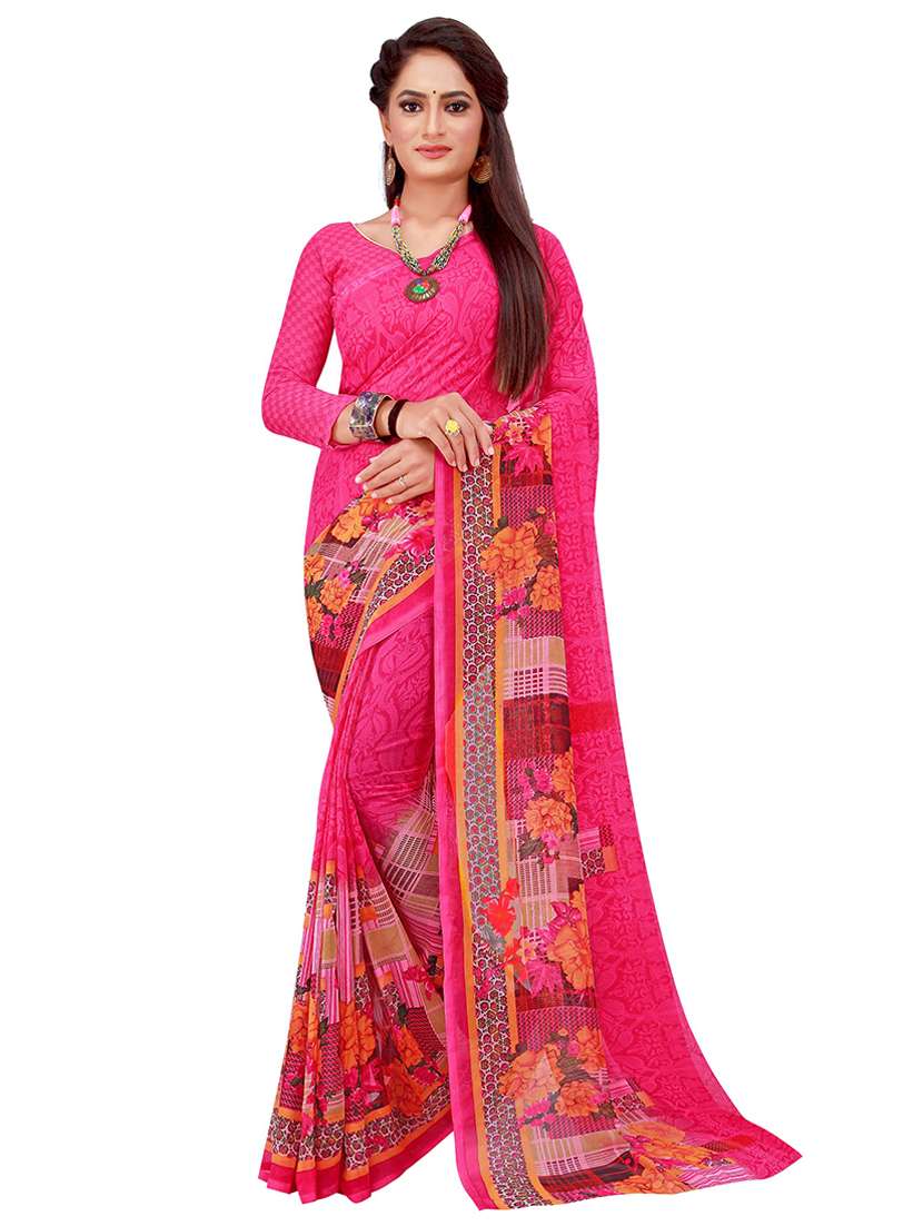 women's saree combo with blouse - 18502045 - Standard Image - 3