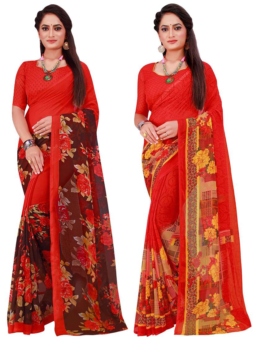 women's saree combo with blouse