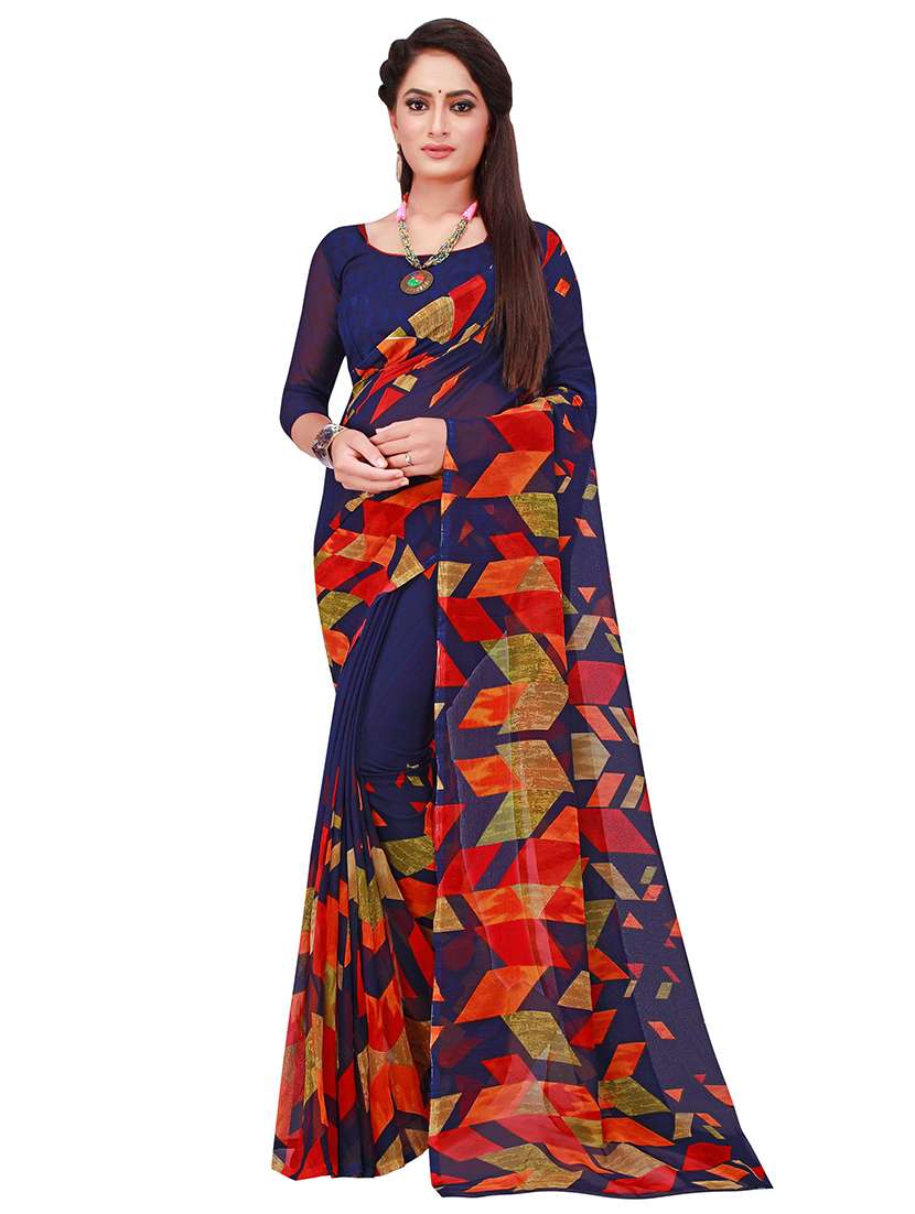 women's saree combo with blouse - 18502063 - Standard Image - 3