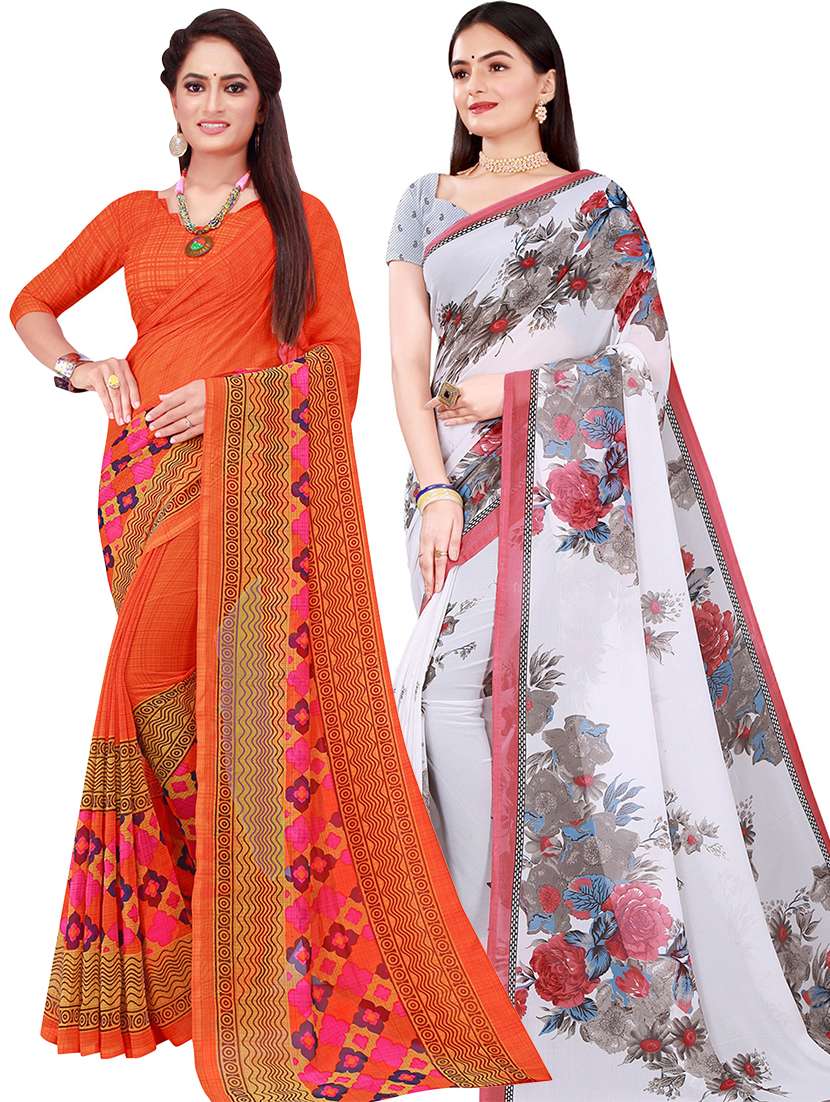 women's saree combo with blouse