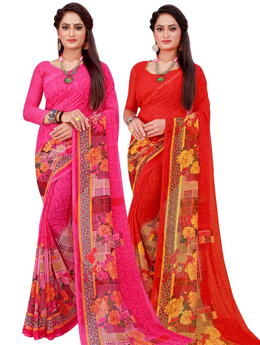 women's saree combo with blouse