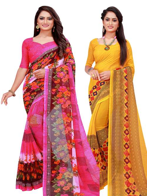 women's saree combo with blouse - 18502211 -  Standard Image - 0