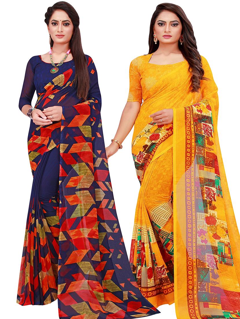 women's saree combo with blouse - 18502216 -  Zoom Image - 0