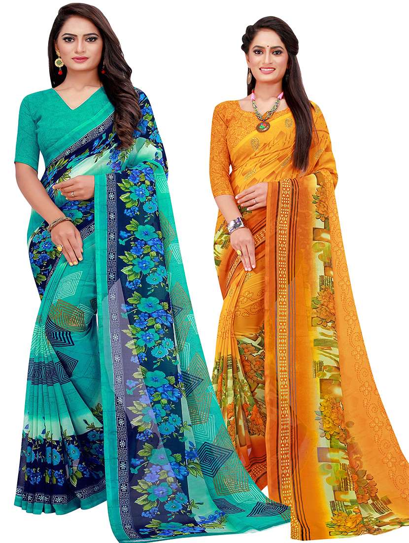 women's saree combo with blouse