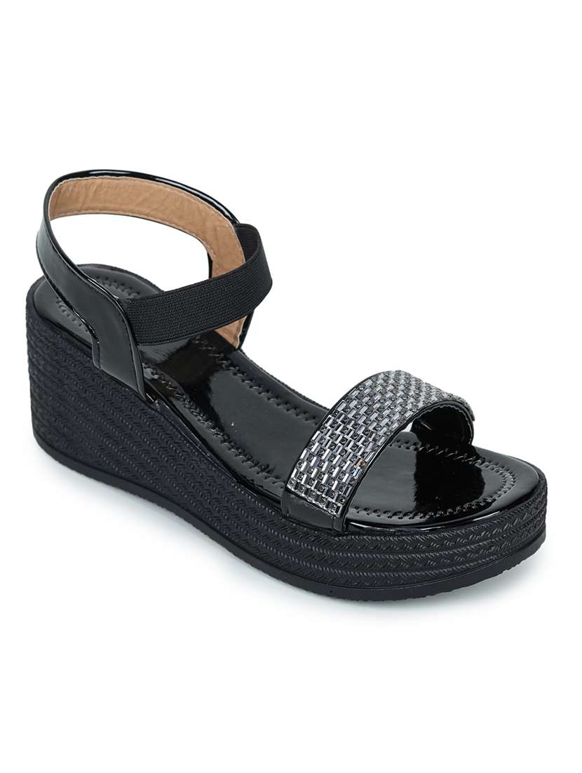 women black ankle strap wedge - 18502597 - Zoom Image - 0