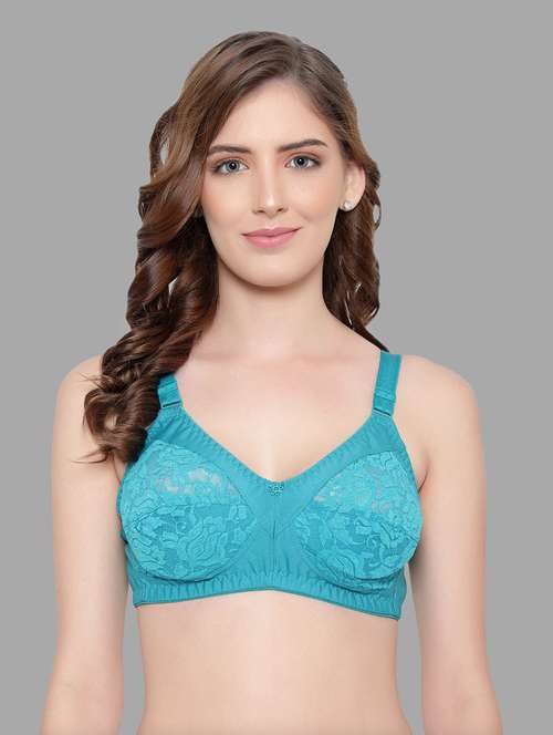 lace detailed non padded regular bra - 18503831 - Standard Image - 0