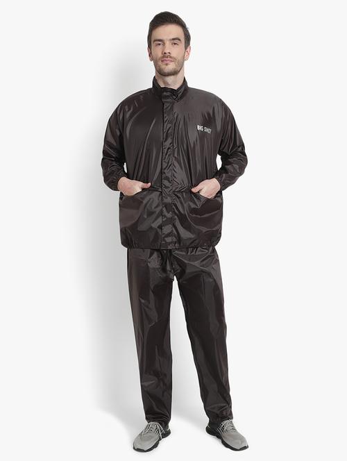 brown solid hooded rain suit - 18503967 -  Standard Image - 0