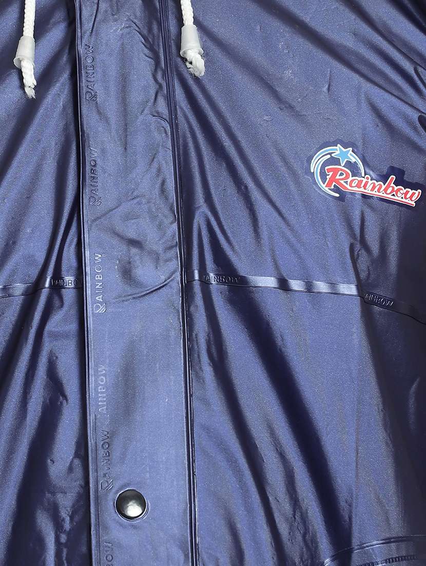 navy solid hooded rain suit - 18503970 - Standard Image - 3