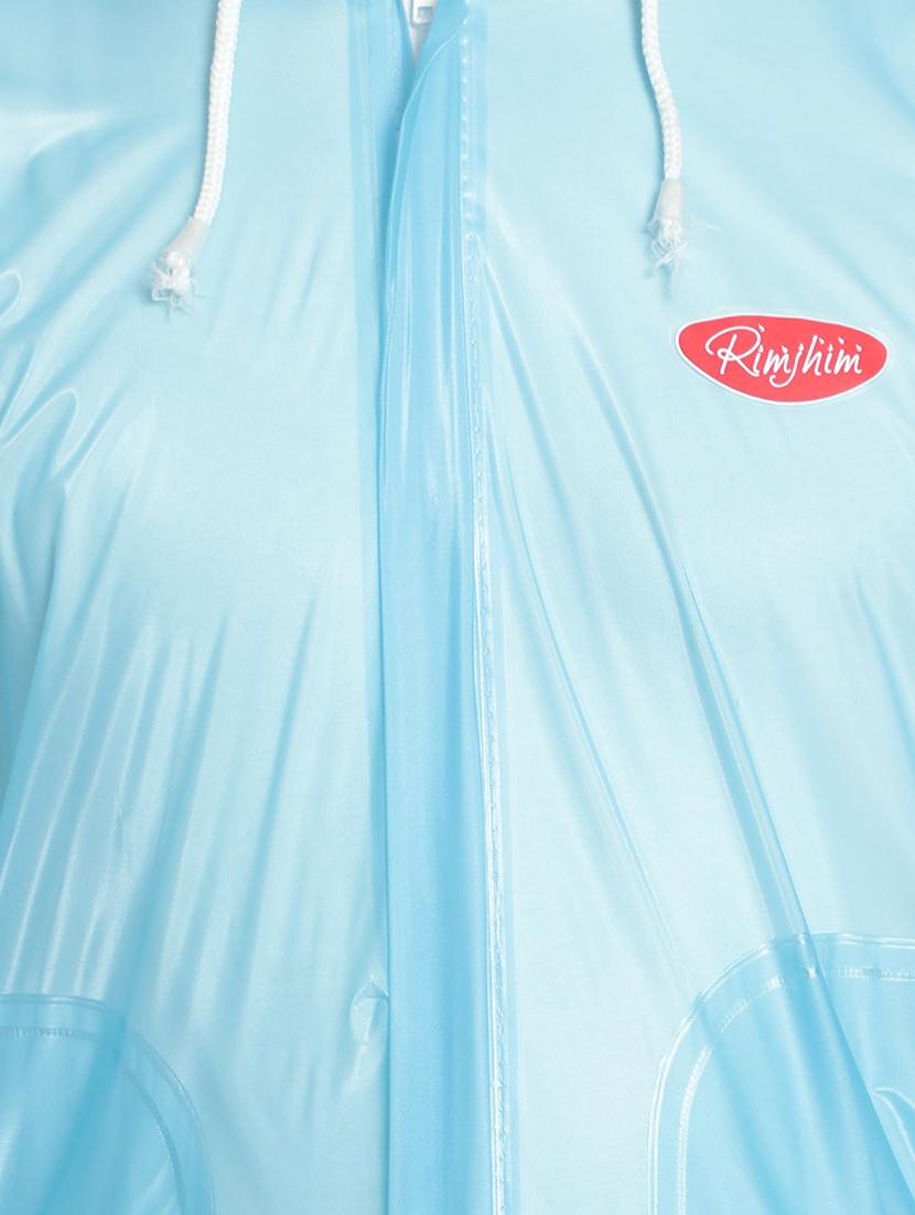 blue transparent solid hooded rain suit - 18503985 - Standard Image - 3