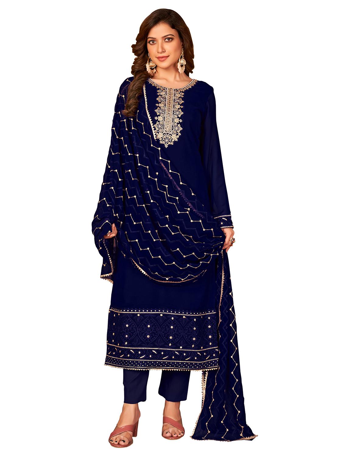 embroidered unstitched suit set - 18507160 -  Zoom Image - 0