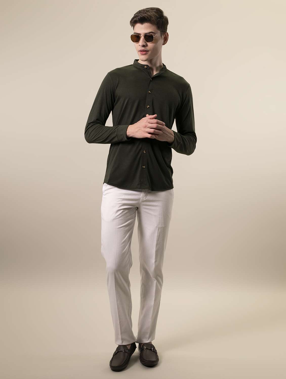 mens solid casual shirt - 18507443 -  Standard Image - 3