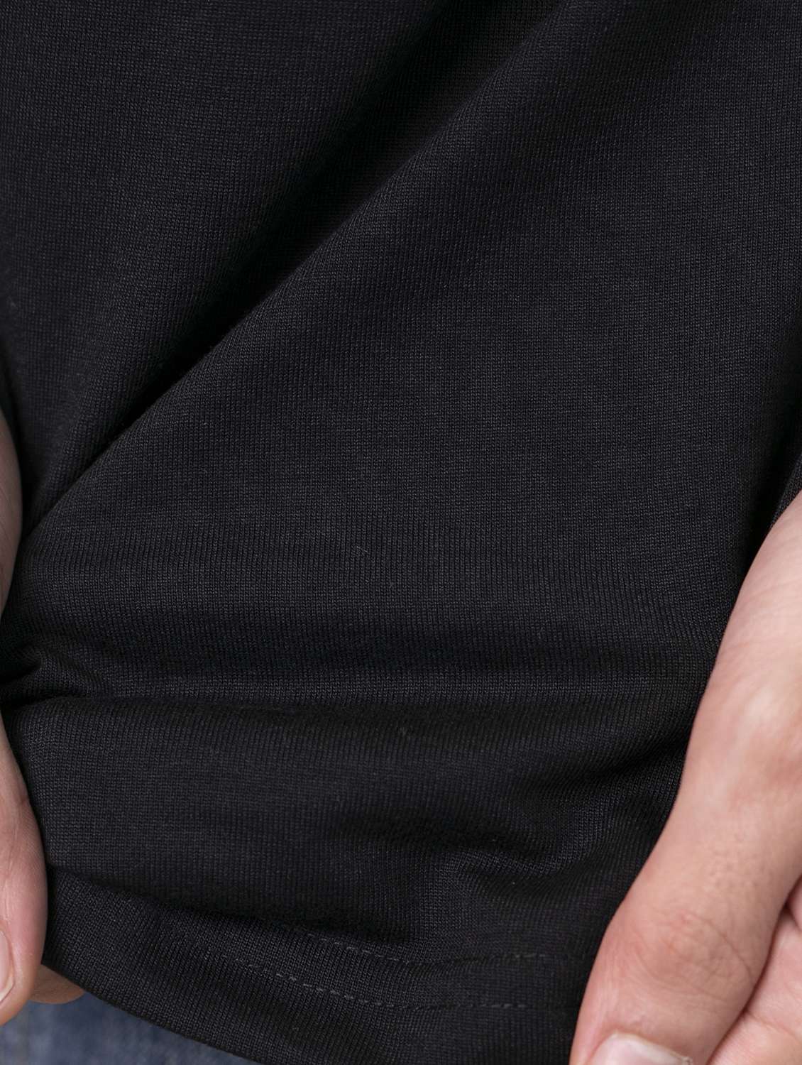 black solid casual t-shirt  - 18507470 -  Standard Image - 5