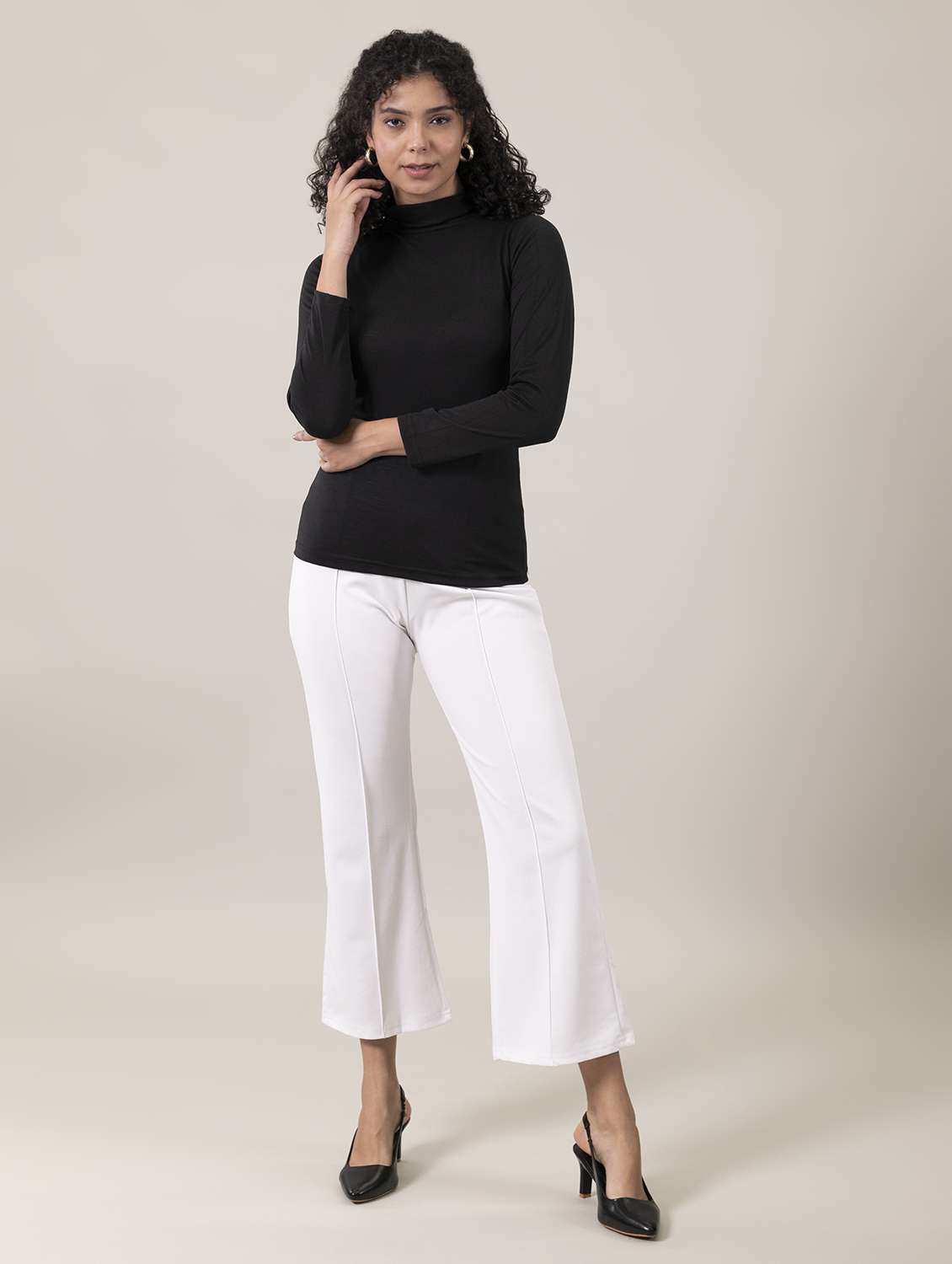 women's straight turtle neck top - 18507743 -  Standard Image - 3