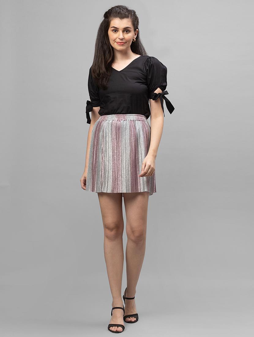 elasticated waist pleated mini skirt - 18507868 - Standard Image - 3