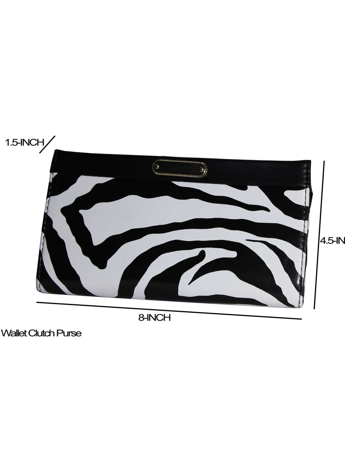 black leatherette (pu) regular clutch - 18507904 -  Standard Image - 5