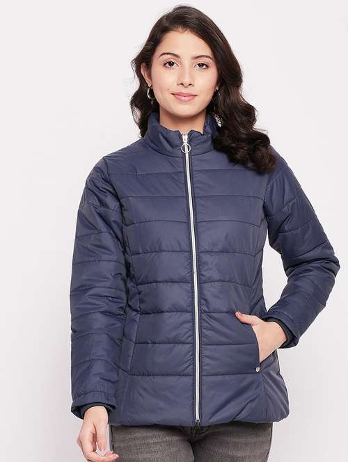 women solid long sleeve quilted jacket  - 18507975 -  Standard Image - 0
