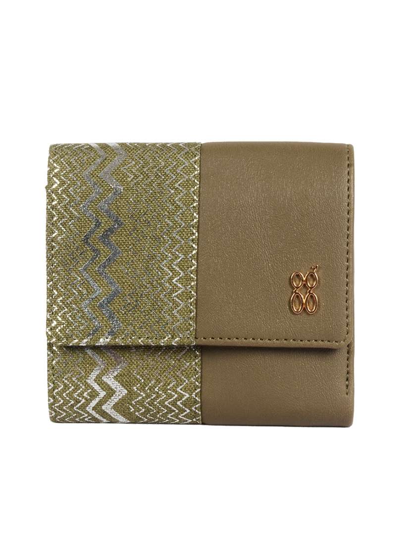 Women's Leather Wallet Olive Green