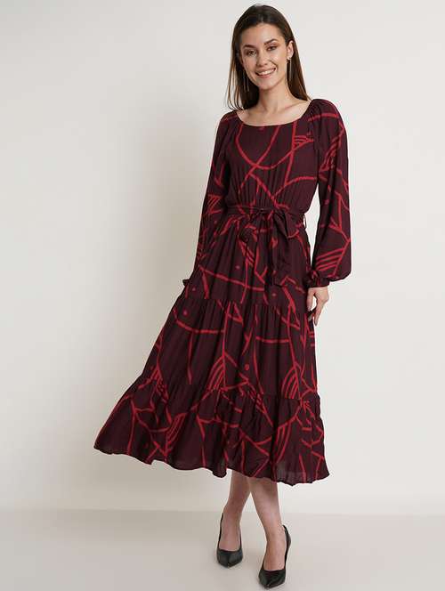 women's tiered dress color block dress - 18509690 -  Standard Image - 0