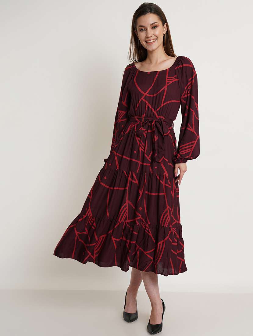 women's tiered dress color block dress - 18509690 -  Zoom Image - 0