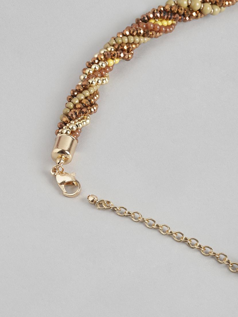 women brown and gold-toned necklace - 18509726 - Standard Image - 3