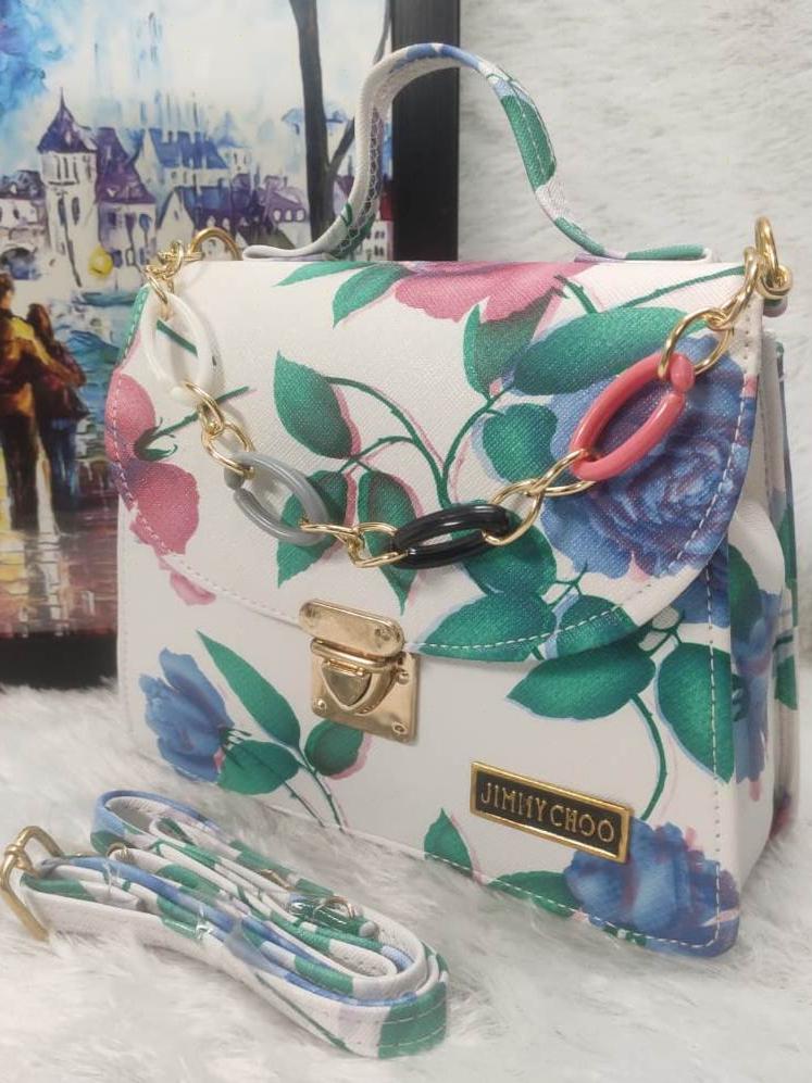 flower sling bag with push lock - 18509825 - Zoom Image - 0