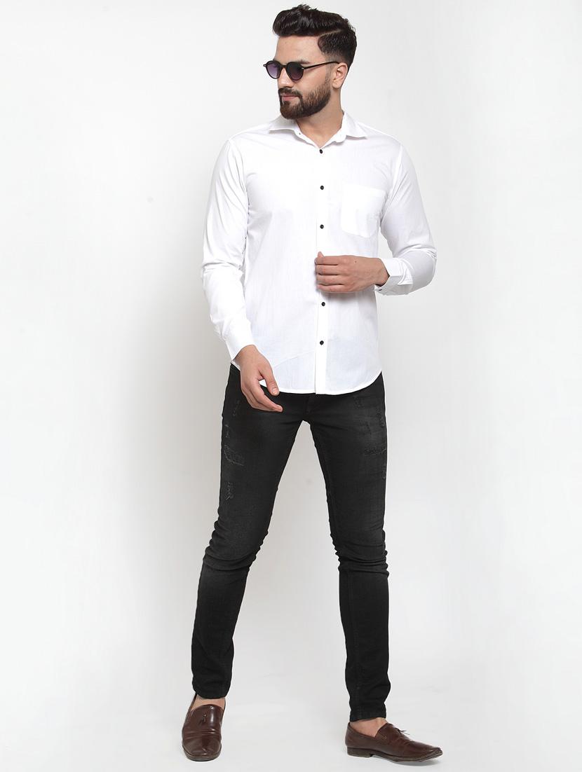 mens solid casual shirt - 18509932 - Standard Image - 3