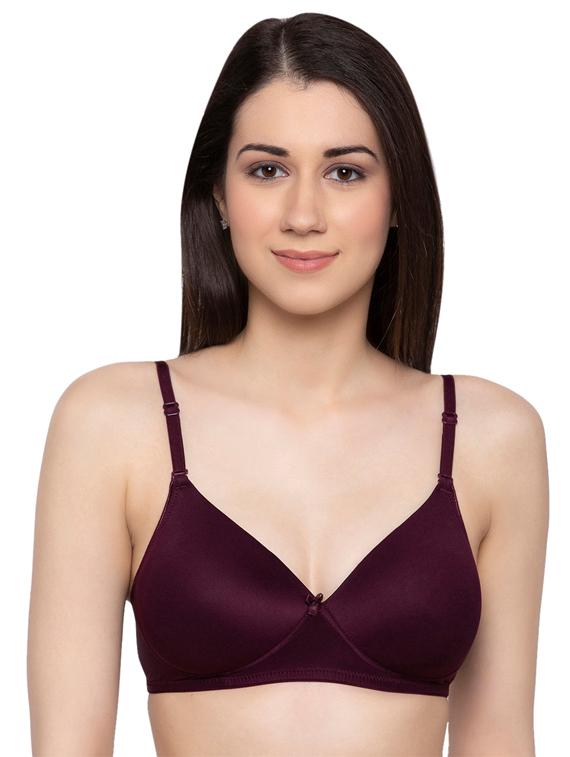 purple lightly padded regular bra - 18510390 -  Zoom Image - 0