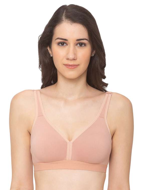 peach non padded regular bra - 18510394 - Zoom Image - 0