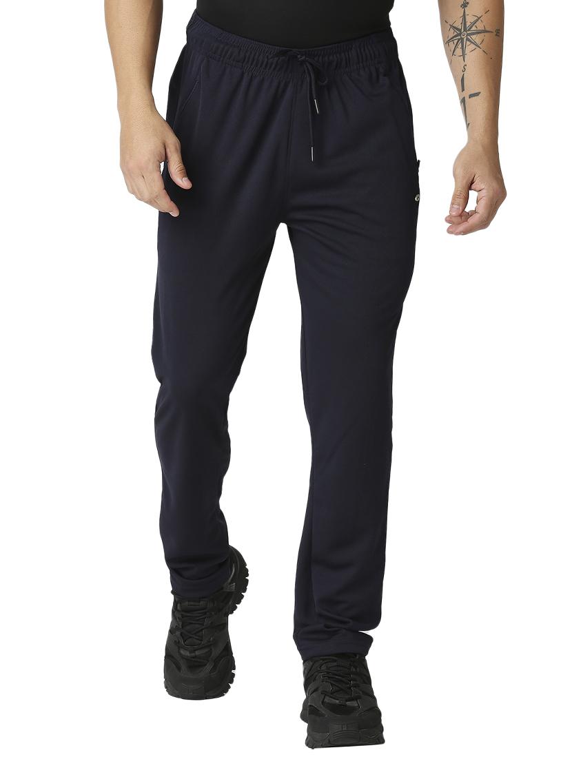 navy blue solid joggers track pant - 18510437 -  Zoom Image - 0