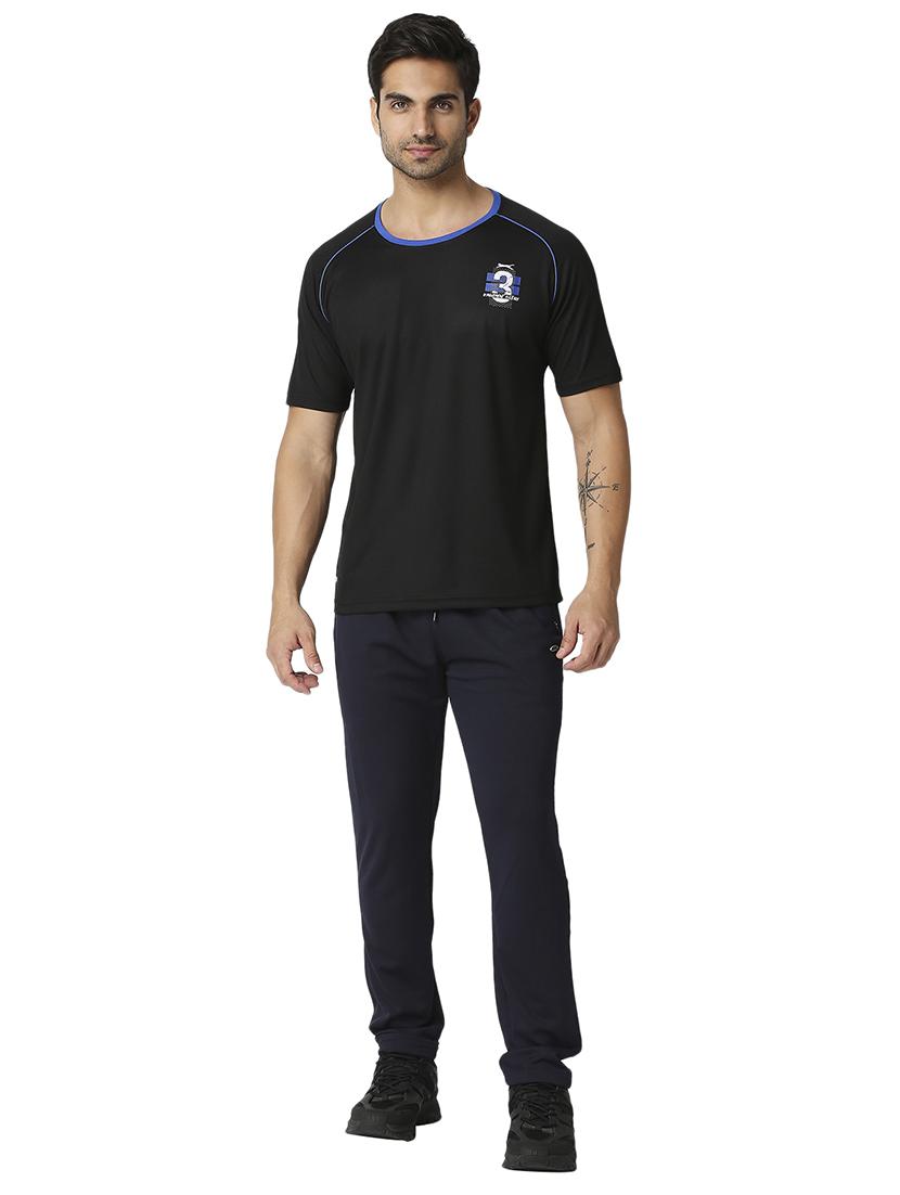 navy blue solid joggers track pant - 18510437 - Standard Image - 3
