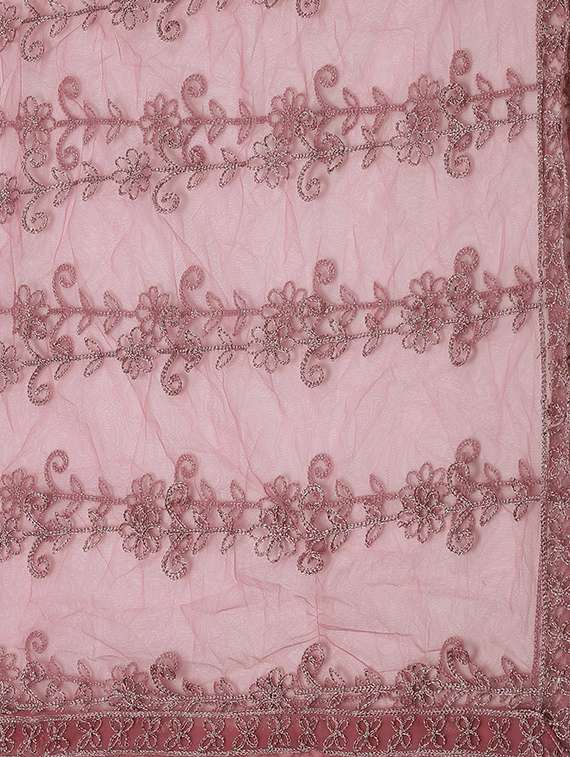 embroidered flared lehenga choli with dupptta - 18510538 - Standard Image - 5