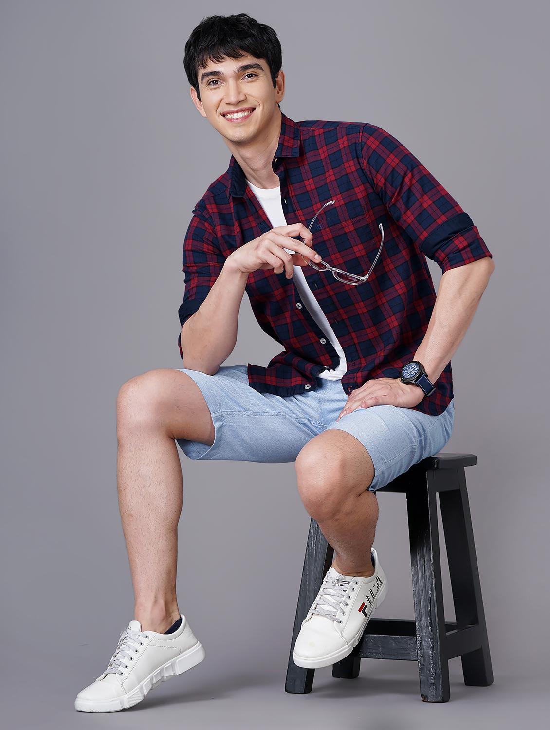 check print casual shirt - 18512108 - Standard Image - 3