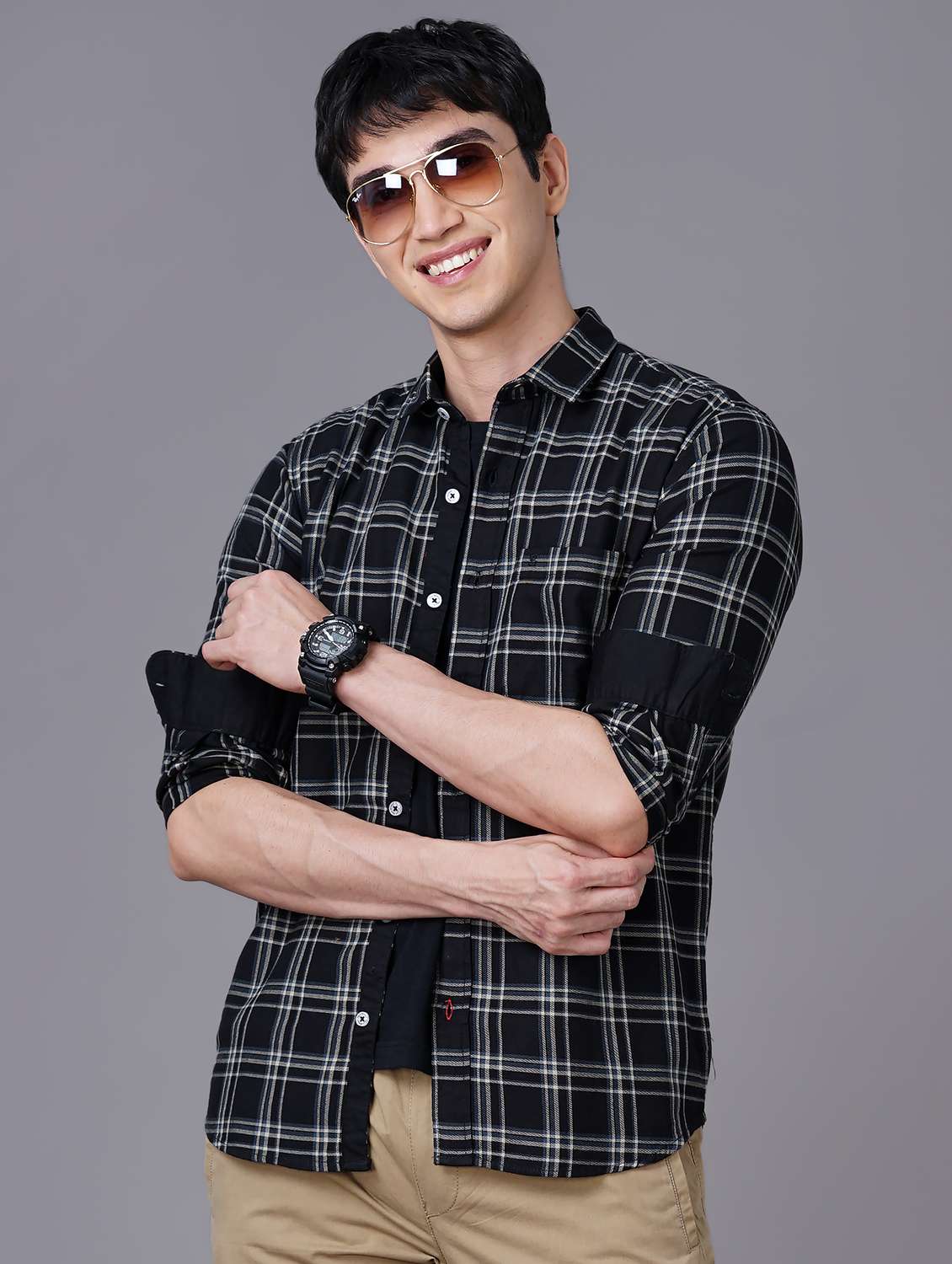 check print casual shirt - 18512109 - Zoom Image - 0