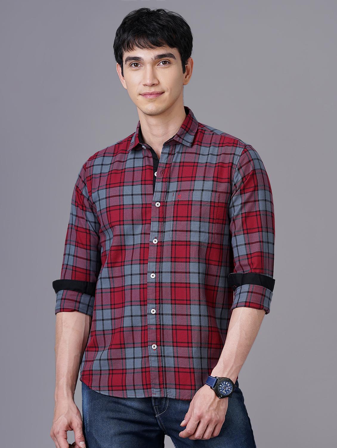 check print casual shirt - 18512112 -  Zoom Image - 0