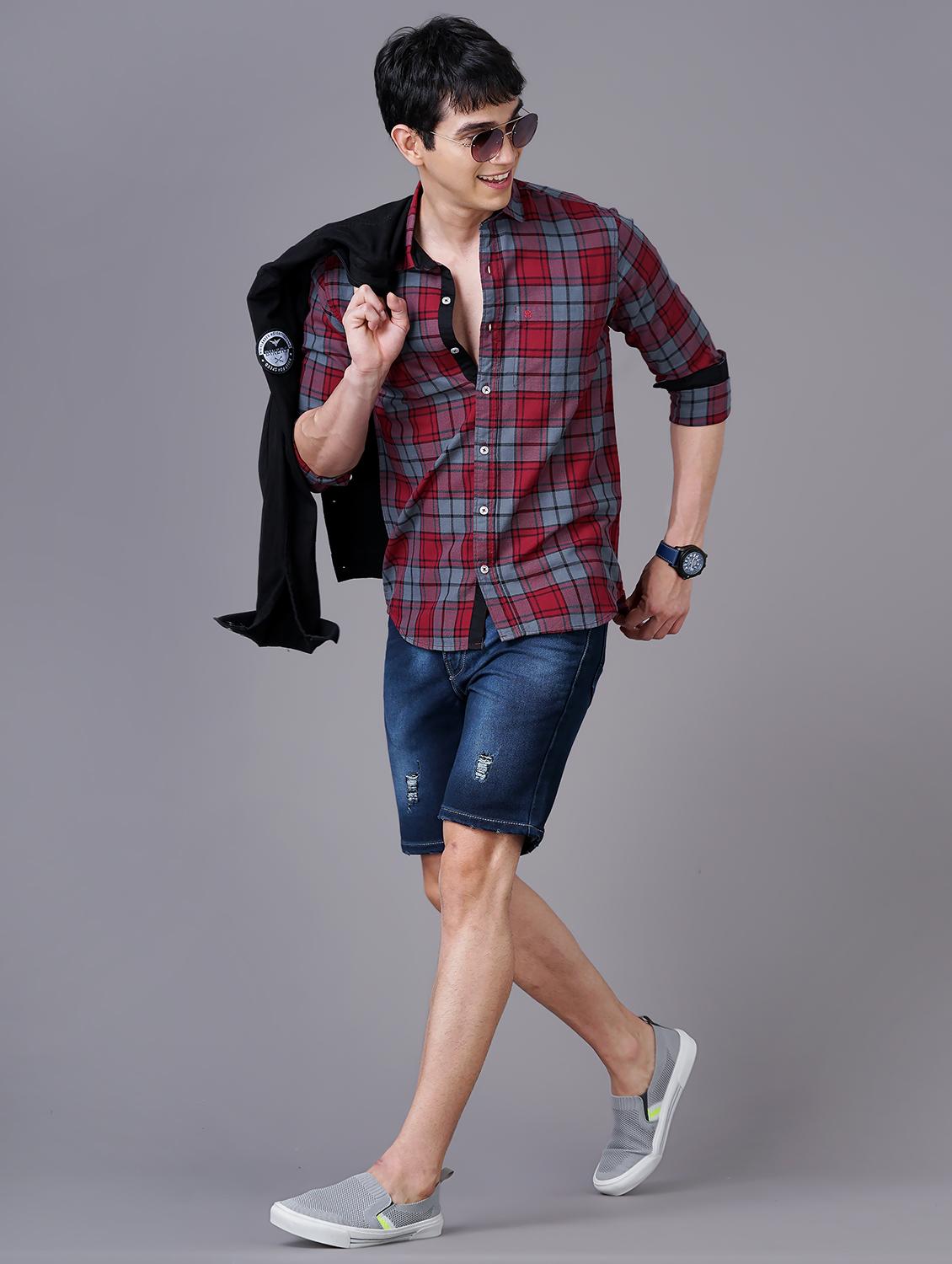 check print casual shirt - 18512112 - Standard Image - 3
