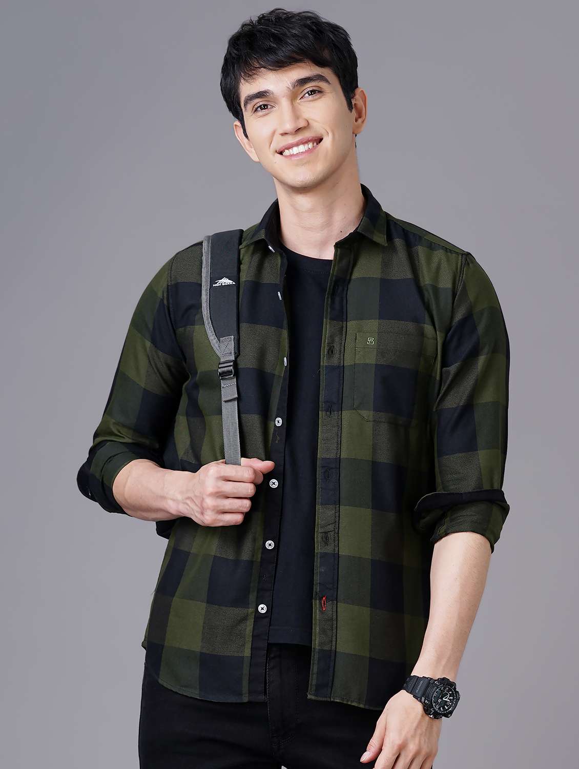 check print casual shirt - 18512119 -  Zoom Image - 0