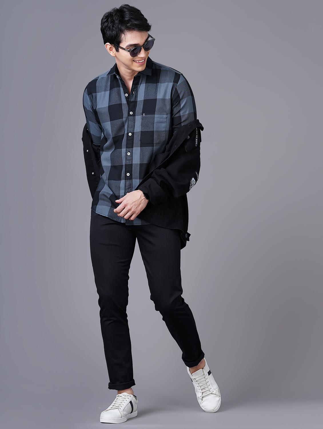 check print casual shirt - 18512120 - Standard Image - 3