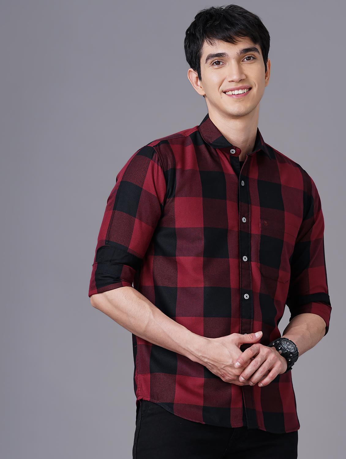 check print casual shirt - 18512121 - Zoom Image - 0