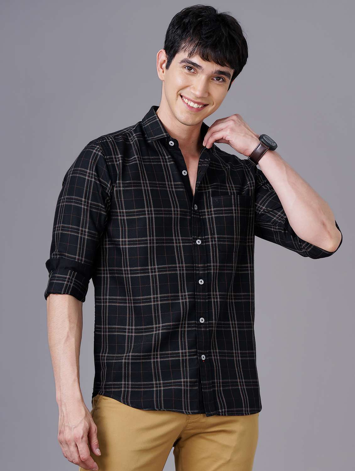 check print casual shirt - 18512124 - Zoom Image - 0