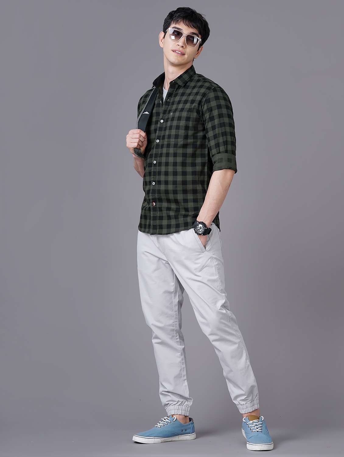 check print casual shirt - 18512127 - Standard Image - 3