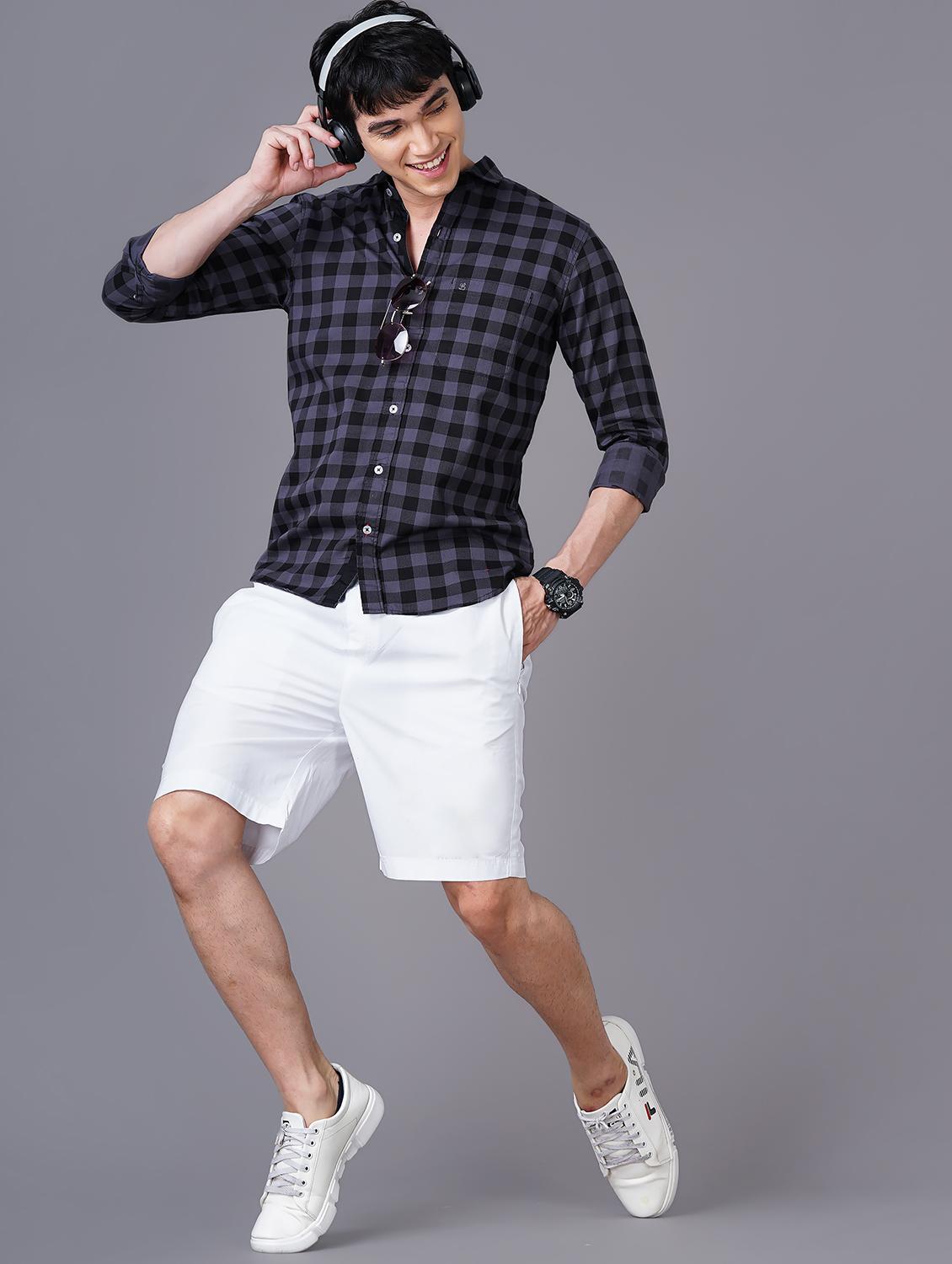 check print casual shirt - 18512128 - Standard Image - 3