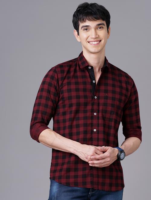 check print casual shirt - 18512130 -  Standard Image - 0