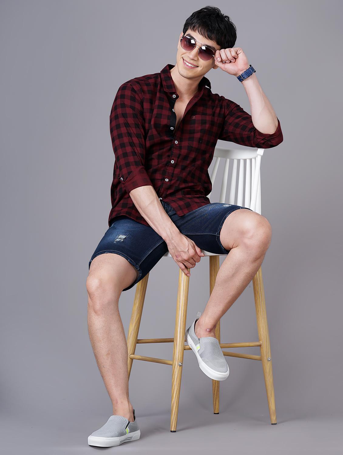 check print casual shirt - 18512130 - Standard Image - 3